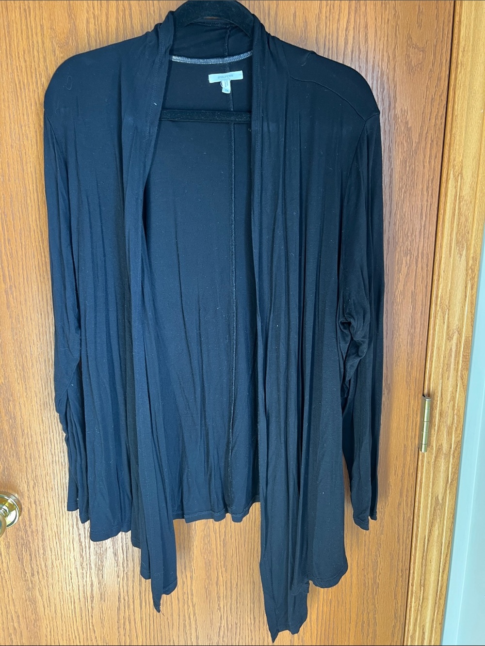 Maurices Black Open-Front Lightweight Cardigan